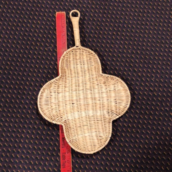 2 boho wicker wall decor or serving pieces - Picture 6 of 9